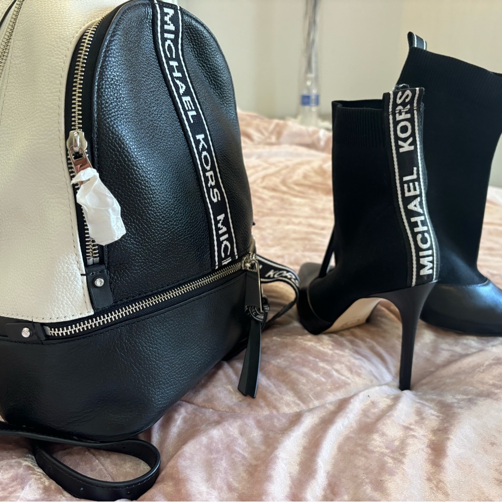 Fashionable original set- Michael Kors shoes and  backpack